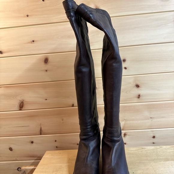 Brown Leather knee high boots - Picture 7 of 7